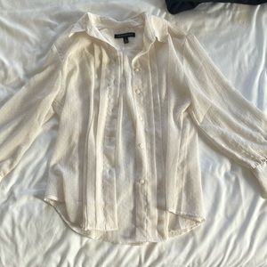 Banana Republic cream button down blouse